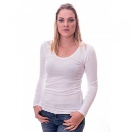 ClaesensWomenT-shirto-necklongsleeveWhite8016