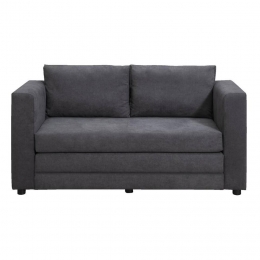 LeenBakker-SlaapbankSirena-Antraciet-72x139x69Cm-Polyester-Grijs