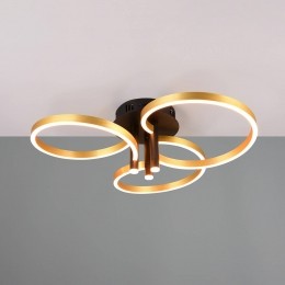 TrioLightingLEDplafondlampCarusogoudzwart66cmmetaalCCTdimbaar
