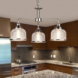 SearchlightHanglampBistroII3-lampszilverribbelglas