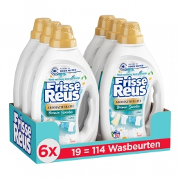 6xWitteReusWasmiddelFrisseReusGelLotus19Wasbeurten855ml