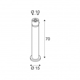 SLVLEDtuinpadverlichtingR-Cube70antracietaluminiumhoogte70cm