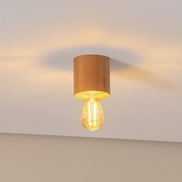 EnvostarPeachPuffplafondlampcilindervanhout