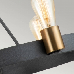 QuintiesseKroonluchterSilaszwart6-lamps723cm