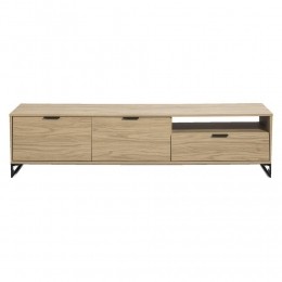 LeenBakker-TV-meubelLucca-Eikenkleur-46x185x48Cm-MDF-BruinBeige