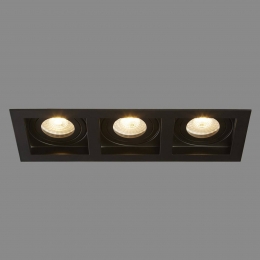 SearchlightInbouwlampGridThree3-lampszwart27x10cmaluminiumGU10