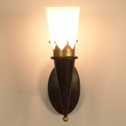 HollnderRustiekewandlampCORONAmetgoudenversiering