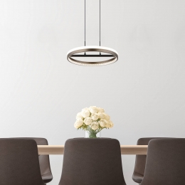 GloboDellaLEDhanglamp40cmdonkergrijsmetaal