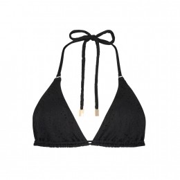BeachlifeBlackEmbroideryPaddedTop