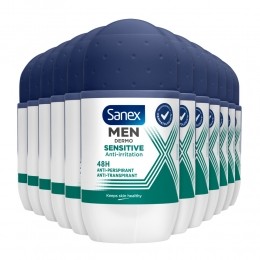 12xSanexDeodorantRollerMenSensitive50ml