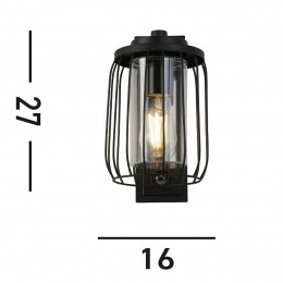 SearchlightRietbuitenwandlampIP44zwartmetaal