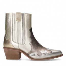 Zilverenmetalliclerencowboylaarzen
