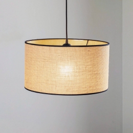 DuollaHanglampjuteblackcylindernaturel40cm1lamp