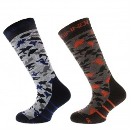 CamoSkisokkenJuniorDubbelverpakking