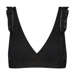 BeachlifeBlackEmbroideryPaddedTop