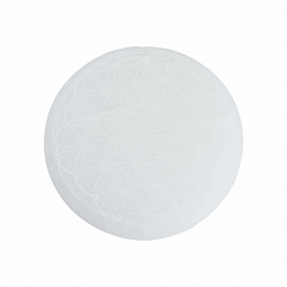 EdelsteenSelenietOplaadPlaatFlowerofLife10cm