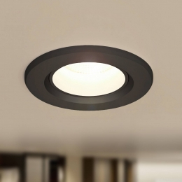PriosLEDinbouwlampShimazwart7W3000Kdimbaar