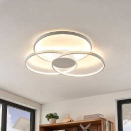 LindbyLEDplafondlampRileywitmetaal80cmdimbaar