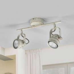 LindbyplafondspotLeonor2-lampswitmetaal32cm