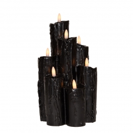 Druipkaars7x3dvlam255x15cmzwartAnnasCollection-Annascollection