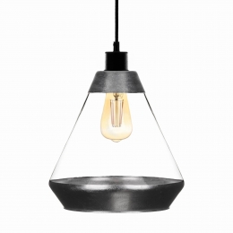 SolbikaLightingHanglampLoncengvanglasdecorzilver