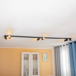 NowodvorskiLightingPlafondspotMonoVIzwartgoud6-lamps