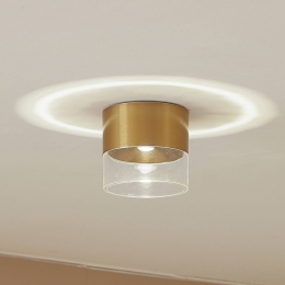 LindbyLEDplafondlampDalilagoud10cmaluminium