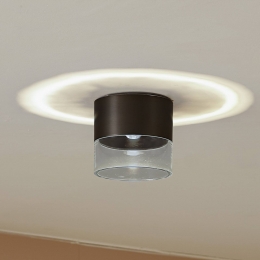 LindbyLEDplafondlampDalilazwart10cmaluminium