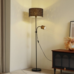 LindbyMelanievloerlampzwartstof36cm2-lamps