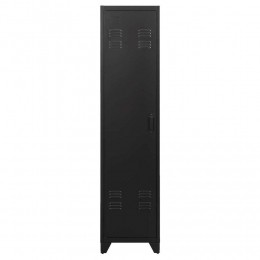 LeenBakker-KledingkastMick1-deurs-Antraciet-180x43x50Cm-Metaal-Grijs
