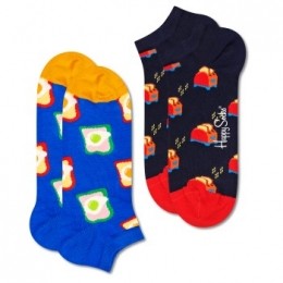 Happysocks2stuksToastLowSockActie