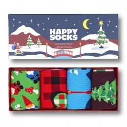 Happysocks4stuksSantasWorkshopSocksGiftSetActie