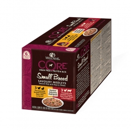 WellnessCoreHondenvoerSmallSavouryMedleysButcherSelection6-pack6x85gr