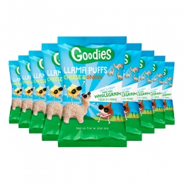 9xGoodiesSnackLlamaPuffsCheeseOnion30gr