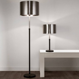SearchlightTafellampColumnkapzwart-chroom