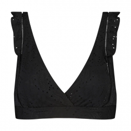 BeachlifeBlackEmbroideryPaddedTop