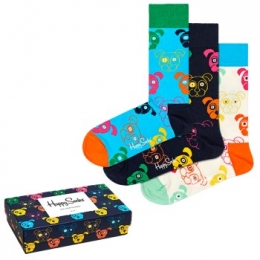 Happysocks3stuksMixedDogSocksGiftBoxActie