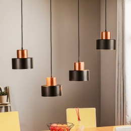 TEMARLIGHTINGHanglampOllainzwartkoper4-lamps