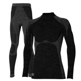 HeatkeeperThermosetHerenPremium-ThermoshirtThermoLegging-ZwartMelange-L