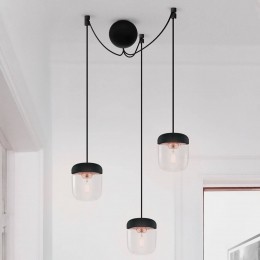 UMAGEAcornhanglampzwartkoper3lampen