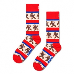 HappySocksGingerbreadStripeSockActie