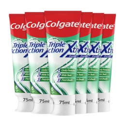 6xColgateTandpastaTripleActionExtraFresh75ml