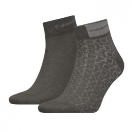 CalvinKlein2stuksBadgeQuarterMenSockActie