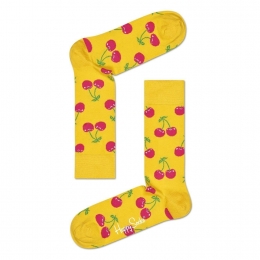 HappySocksCherrySokkenGeel