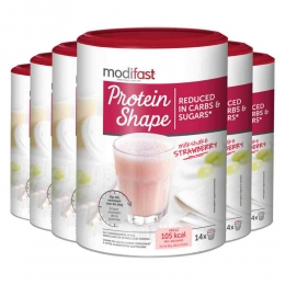 6xModifastProteinShapeMilkshakeAardbei420gr