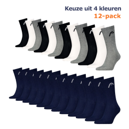 HEADSportsokkenTraining12-packGrijsWitZwart-4346