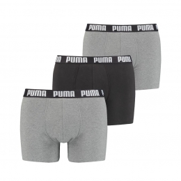 PumaBoxershortsEverydayGrijs3-pack-S