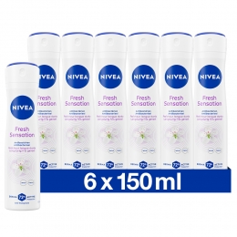 6xNiveaDeodorantSprayFreshSensation150ml