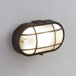 LindbyBuitenwandlampAlishaovaalzwart