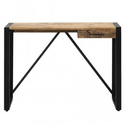 LeenBakker-BureauKyan-Zwartnaturel-78x110x40Cm-HoutMetaal-Bruin